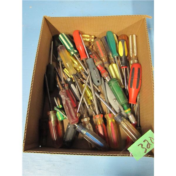 lot of various screwdrivers