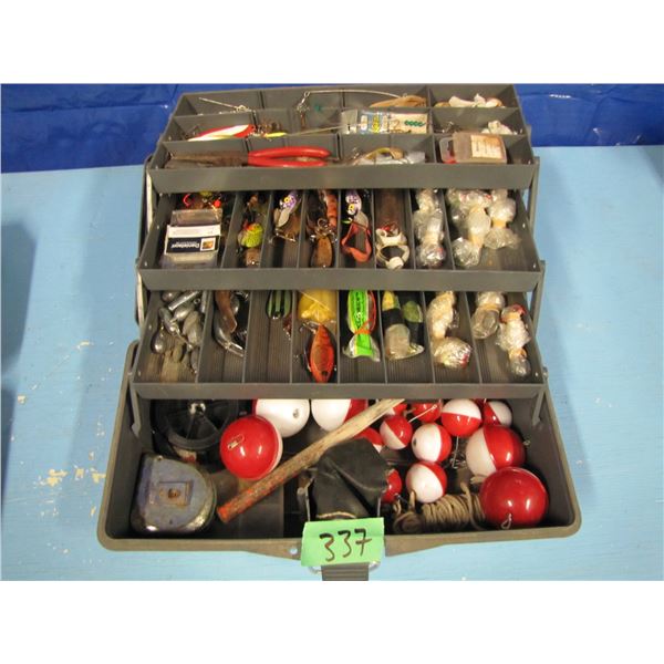 tool box with fishing tackle