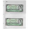 Image 1 : Canadian 1 dollar bill (x2) 1867-1967 Beattie/Rasminsky
