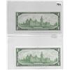 Image 2 : Canadian 1 dollar bill (x2) 1867-1967 Beattie/Rasminsky