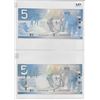 Image 2 : Canadian 5 dollar bill (x 2) 2003 Knight/Dodge/2006 Jenkins/Dodge