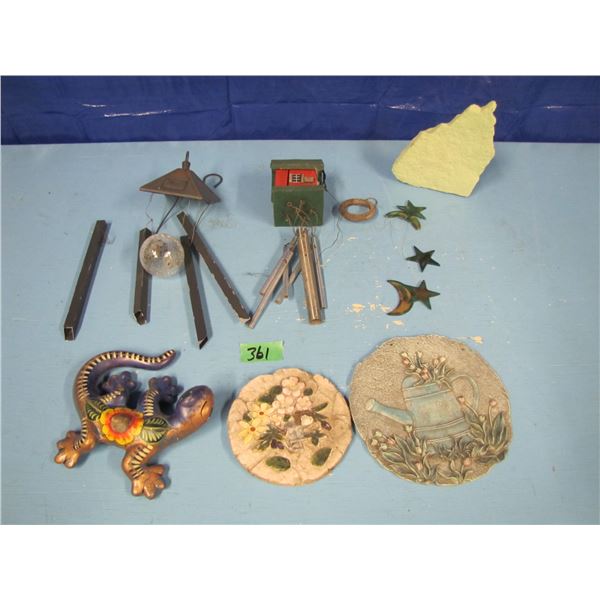 Stepping Stones, wind chimes, Etc