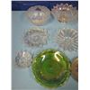 Image 2 : iridescent glassware, collector plates, vases