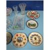 Image 3 : iridescent glassware, collector plates, vases