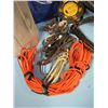 Image 2 : two garbage cans with extension cords, booster cables Etc