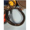 Image 3 : two garbage cans with extension cords, booster cables Etc