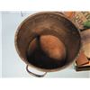 Image 2 : canning lids, small canner with repair, partial fruit press