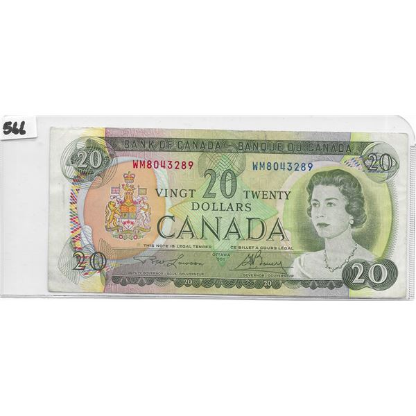 Canadian 20 dollar bill 1969 Lawson/Bouey