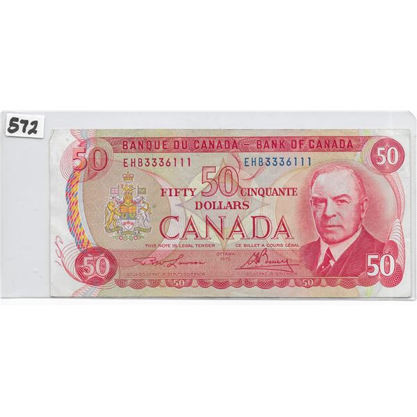 Canadian 50 dollar bill 1975 Lawson/Bouey