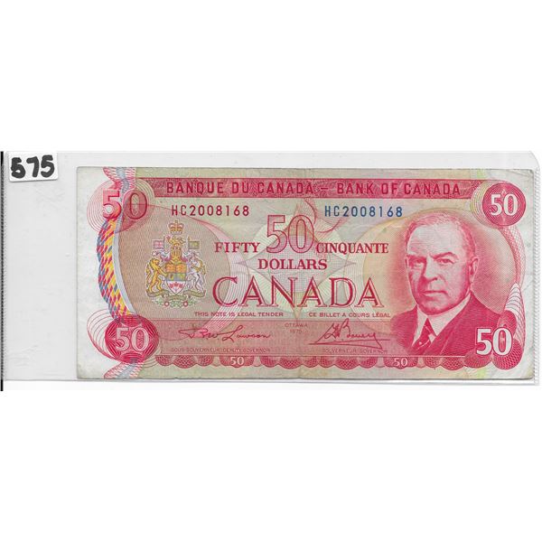 Canadian 50 dollar bill 1975 Lawson/Bouey