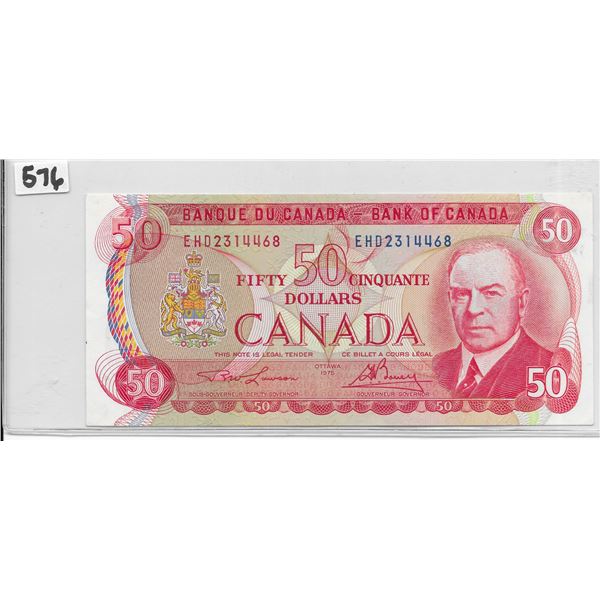 Canadian 50 dollar bill 1975 Lawson/Bouey