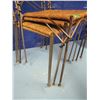 Image 5 : 4 metal frame chairs wicker \ rattan seat