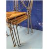 Image 6 : 4 metal frame chairs wicker \ rattan seat