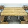 Image 3 : kitchen table with six Chrome frame chairs
