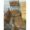 Image 4 : kitchen table with six Chrome frame chairs