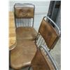 Image 6 : kitchen table with six Chrome frame chairs
