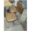 Image 7 : kitchen table with six Chrome frame chairs