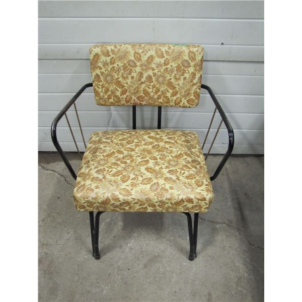 vinyl covered side chair with arms