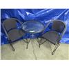Image 1 : small patio table with 2 chairs