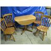 Image 1 : apartment size drop leaf table with 4 chairs