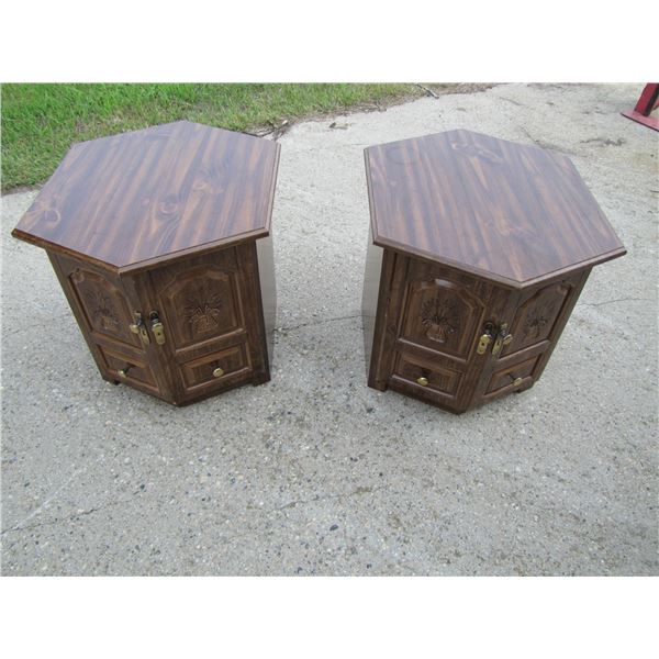 2 hex end tables