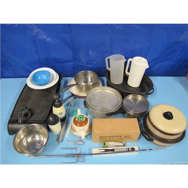 pots and pans and assorted housewares