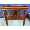 Image 3 : wooden end table and metal frame magazine rack