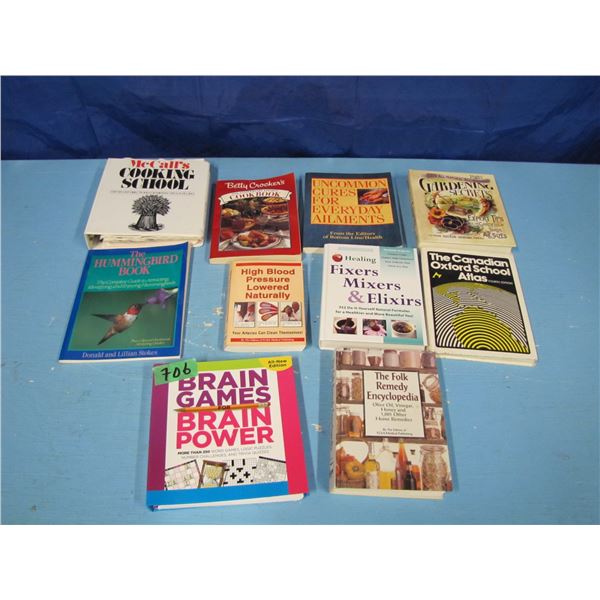 cookbooks, home remedy books etcetera