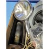 Image 3 : lot of two boxes with Wheels, spotlight, various electrical etcetera