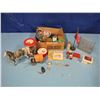 Image 1 : box with buttons, toy horse, toy tractors etcetera