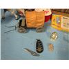 Image 7 : box with buttons, toy horse, toy tractors etcetera