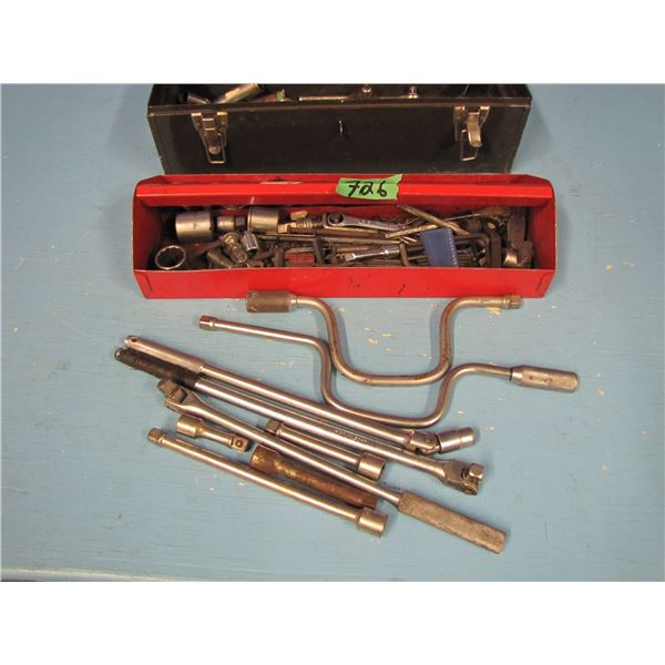 tool box with half-inch drive sockets xcetera