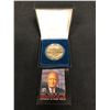 Image 1 : 1971 FIRST YEAR OF ISSUE OF THE EISENHOWER DOLLAR LAYERED WITH PURE GOLD WITH BOX AND COA