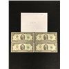 Image 1 : LOT OF 4 MINT CONDITION USA SEQUENTIAL $2 BILLS  [LOT 10]