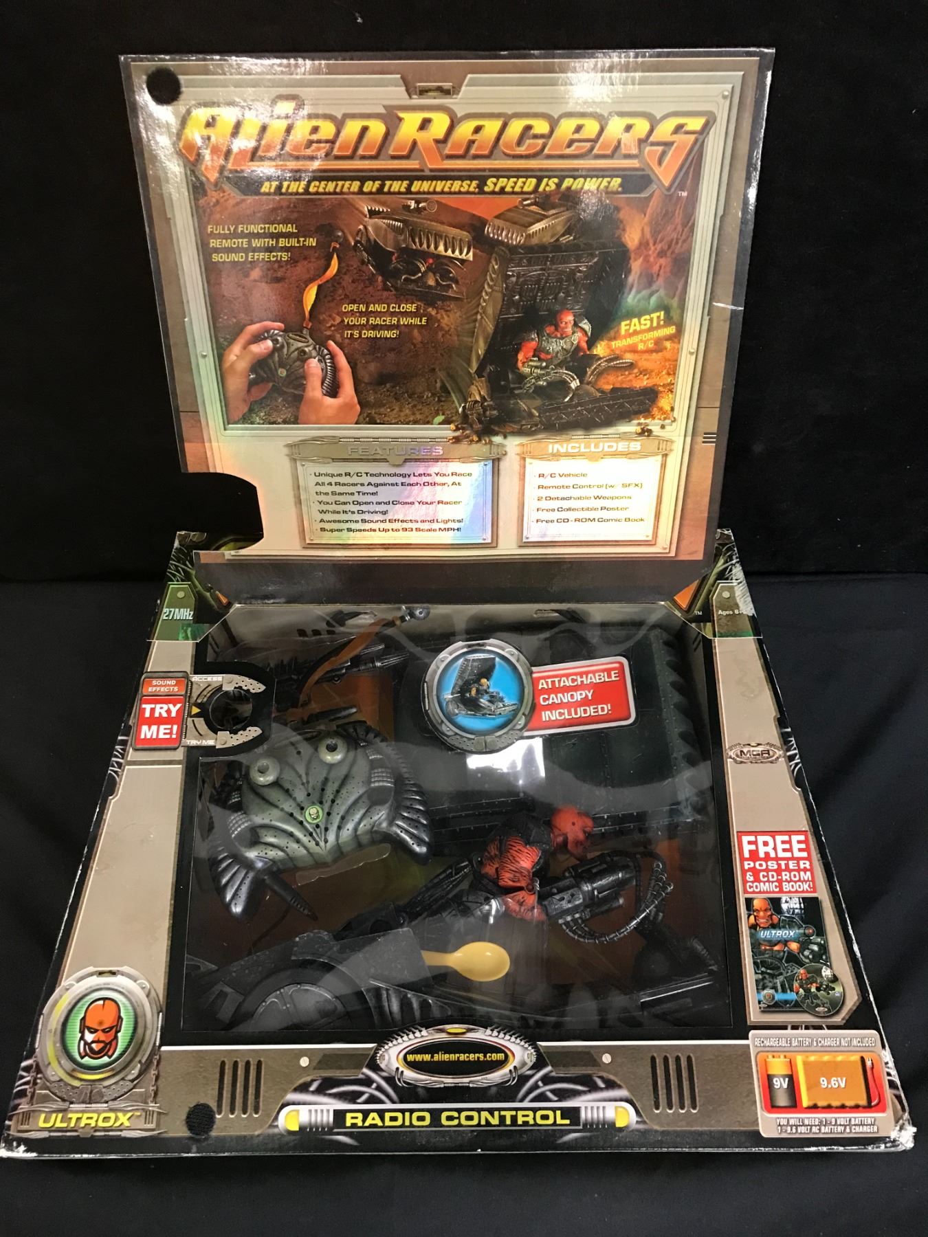 Alien Racers Ultrox Alien Racers ULTROX Radio Control Fast Transforming RC w/ Canopy 27 mhz