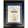 Image 1 : DAN AYKROYD & JOHN BELUSHI DUAL SIGNED SCRIPT COVER FRAMED (RA COA)