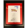 Image 1 : CHRISTOPHER LLOYD & MICHAEL J. FOX DUAL SIGNED BACK TO THE FUTURE II SCRIPT COVER (RA COA)