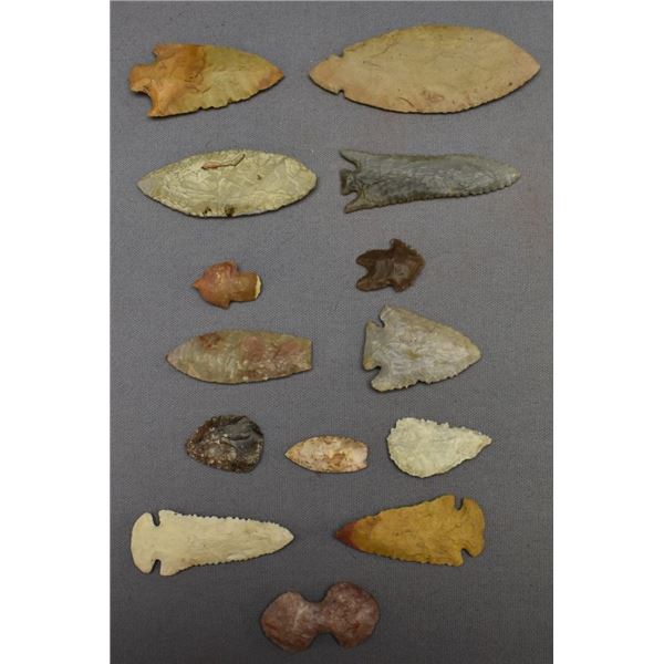 INDIAN ARROWHEADS & SPEAR POINTS