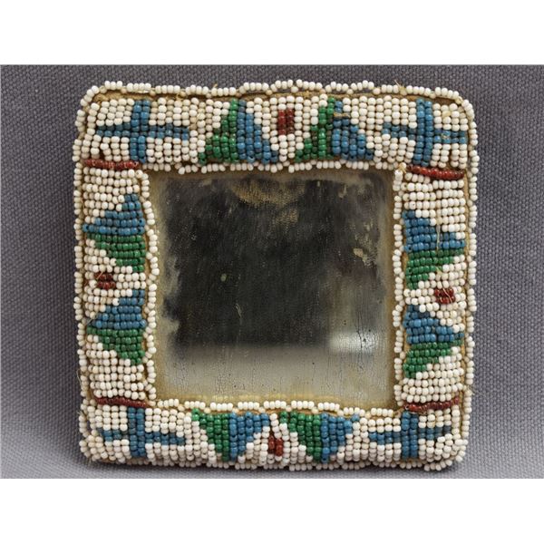 SIOUX INDIAN BEADED MIRROR FRAME