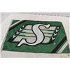 Image 5 : Sakatchewan Roughriders Staff Parking Plate (1980?) with Rider Flags