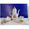 Image 2 : Vintage 20pc German Dining Set - MINT - Teapot, Cup and Saucer, Cream, Sugar, etc Schirnding Bavaria