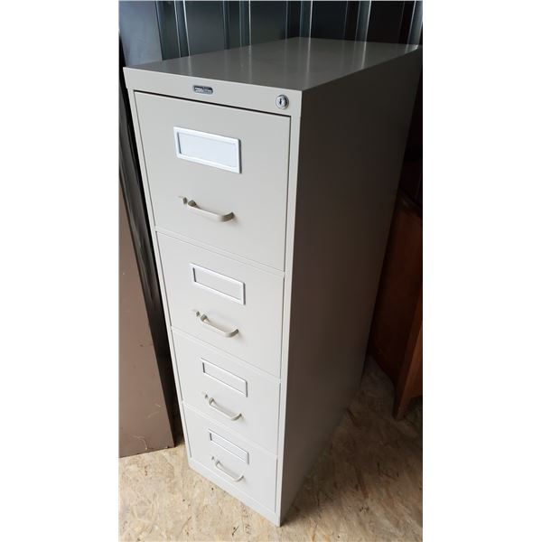 filing cabinet, 4 drawer (grey - no key)