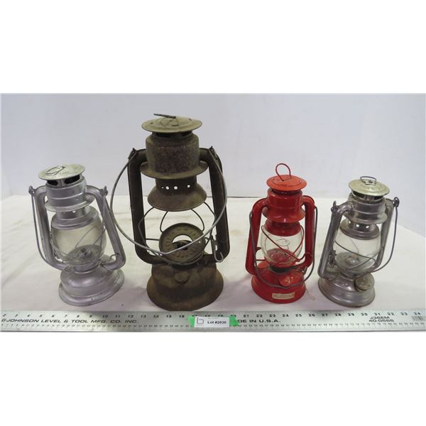 beacon barn lantern (no globe) + dietz barn lantern, 2 others