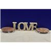 Image 3 : Stone & Wooden Elephant Ornaments & Love Sign