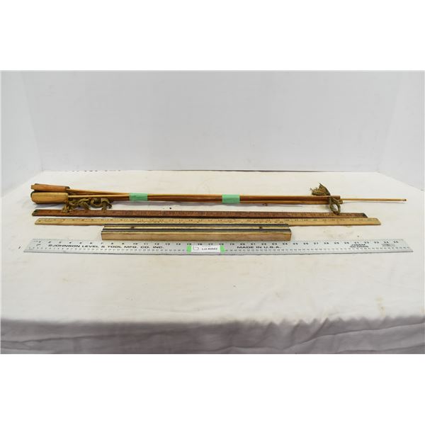 Vintage Rulers, Poles & Magnetic Rack