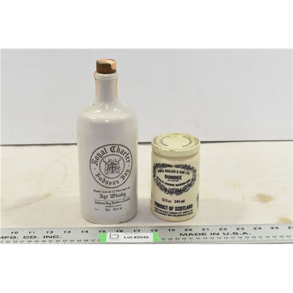 1977 Ceramic Bottle & Ceramic Marmalade Container