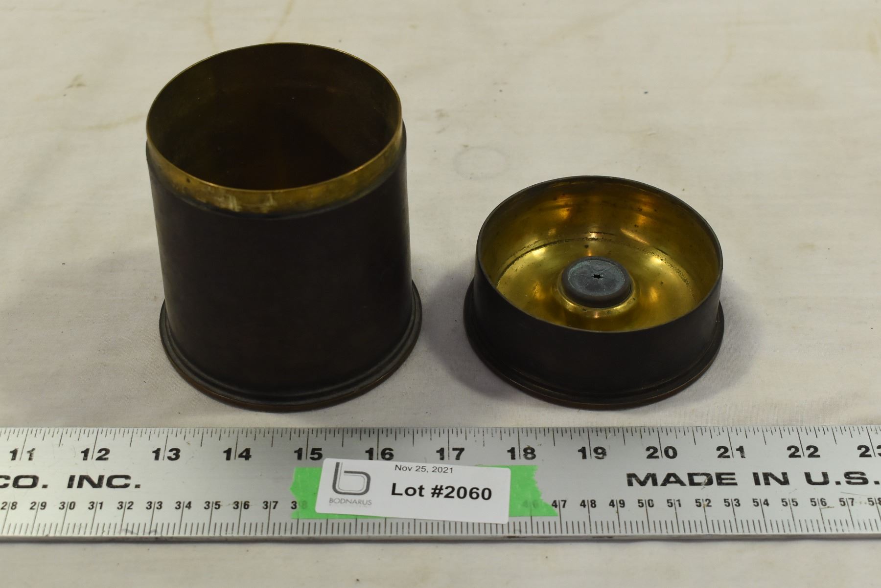 Vintage Military Shell Casing Container