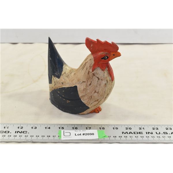 Vintage Wood Carved Chicken