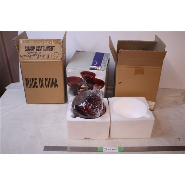 (7) Ruby Red Bowls - JC Penney