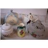 Image 3 : Ceramic chinaware - teapot, butter plate?, misc